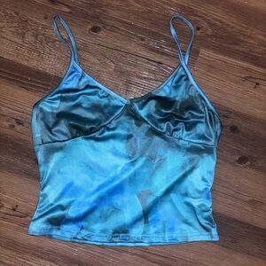 Women’s blue tie dye tank top